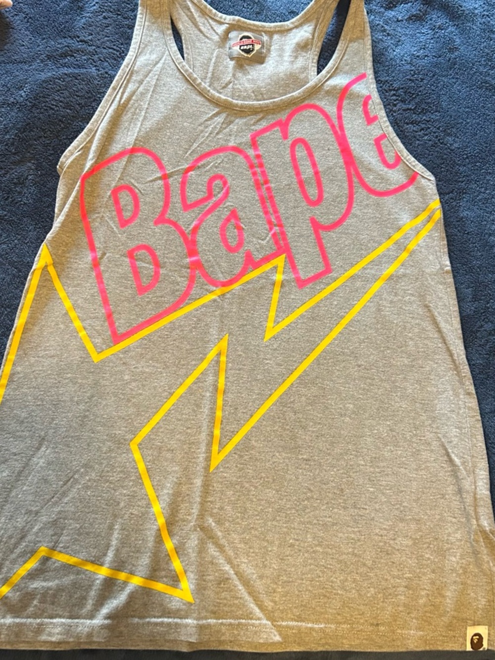 BAPE "World Gone Mad" Tank Top in Grey